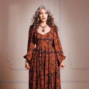 Pinup Girl Clothing Floral Capri Lucrezia Maxi Dress, Size 2XL